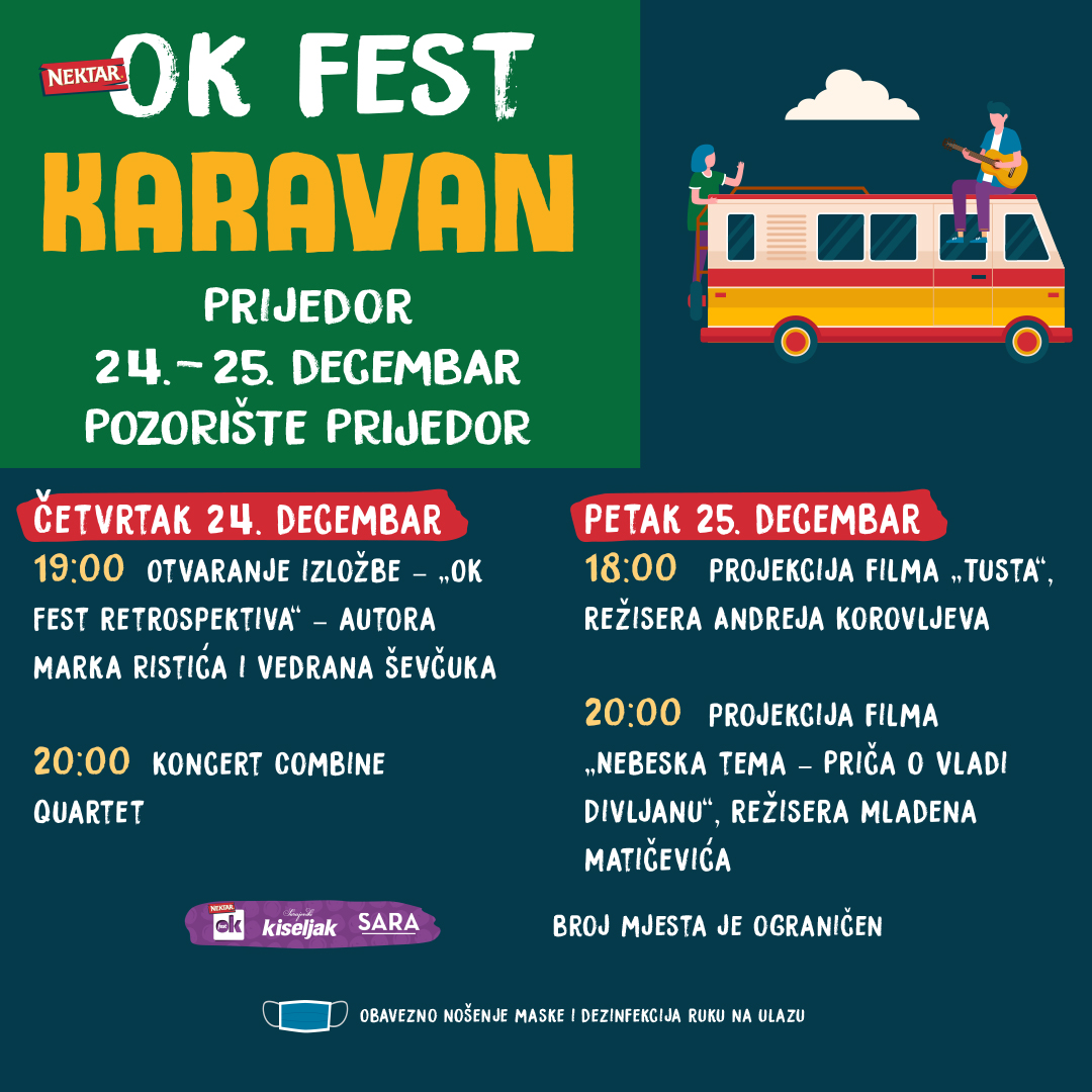 “Nektar OK Fest karavan” 24. i 25. decembra u pozorištu Prijedor