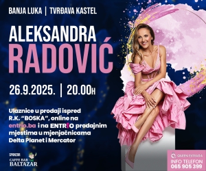 Koncert Aleksandre Radović u Banja Luci 26. septembra Koncert Aleksandre Radović u Banja Luci 26. septembra