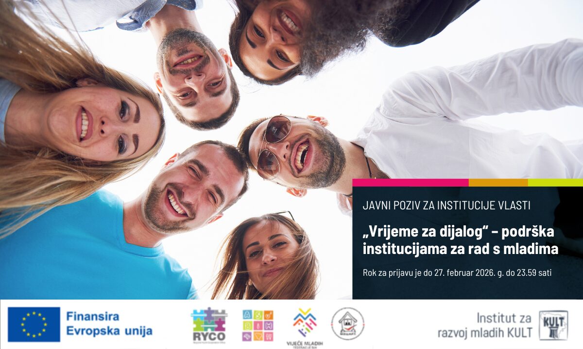 Javni poziv: “Vrijeme za dijalog” – podrška institucijama za rad s mladima