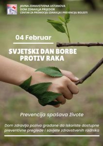 Dom zdravlja Prijedor: 4. februar Svjetski dan borbe protiv raka – prevencija spašava živote
