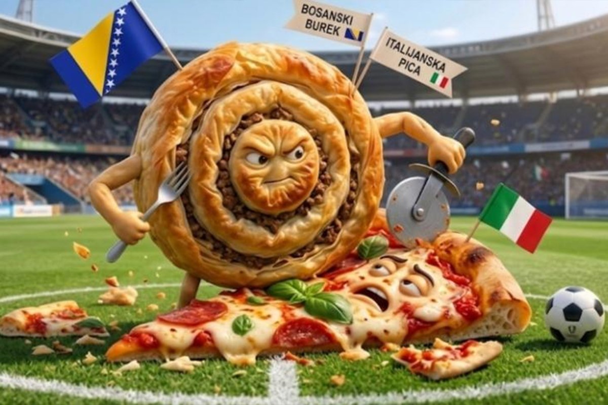 Burek “protiv“ pice: Slike nasmijale region nakon meča BiH i Italije