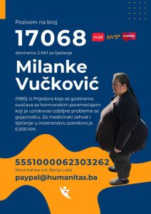 Humanitarna akcija za liječenje Milanke Vučković iz Prijedora Humanitarna akcija za liječenje Milanke Vučković iz Prijedora