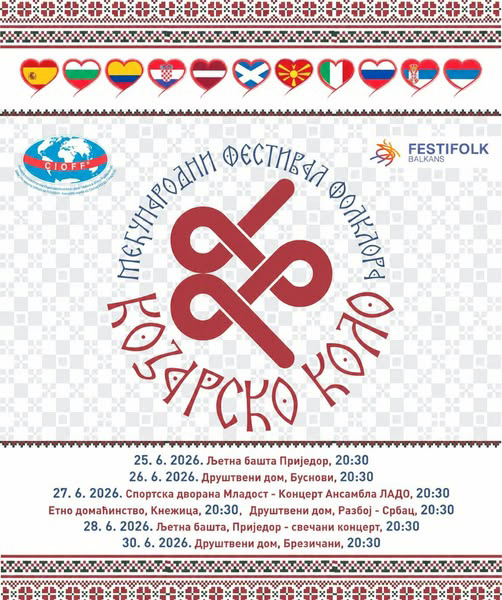 11 zemalja na Međunarodnom festivalu folklora “Kozarsko kolo”