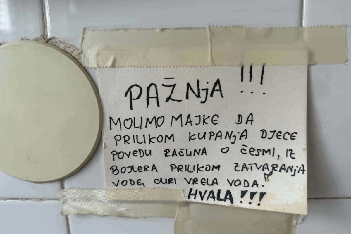 Pokvarena česma na Pedijatriji u Prijedoru izazvala burne reakcije
