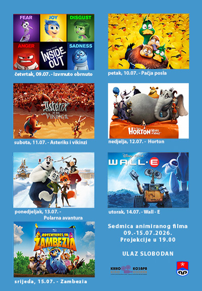 Sedmica animiranog filma u kinu „Kozara“ – sedam dana besplatnih projekcija za najmlađe