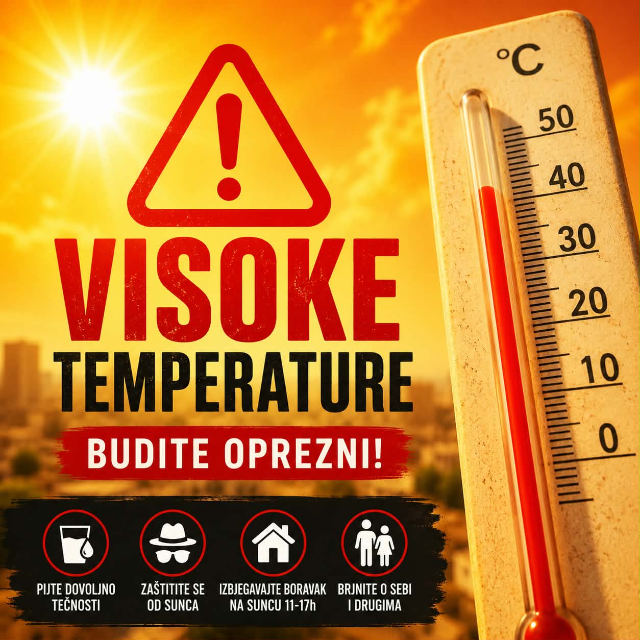 Narandžasto upozorenje za cijelu BiH: Toplotni talas trajaće danima