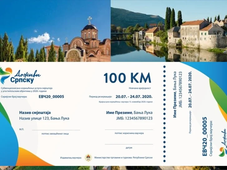 Raspisan javni poziv za turističke vaučere