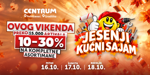 Jesenji kućni sajam 2026 u Centrumu – tri dana popusta, prezentacija i posebnih pogodnosti