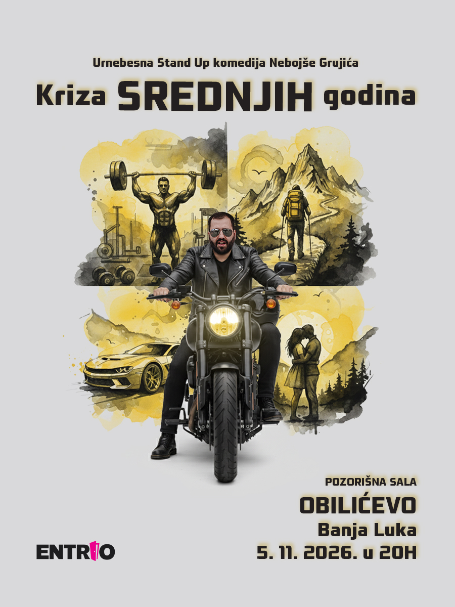Nebojša Grujić stiže u Banjaluku sa “Krizom srednjih godina”
